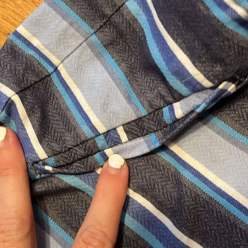 J. Crew Blue and White Bermuda Shorts Nautical Style